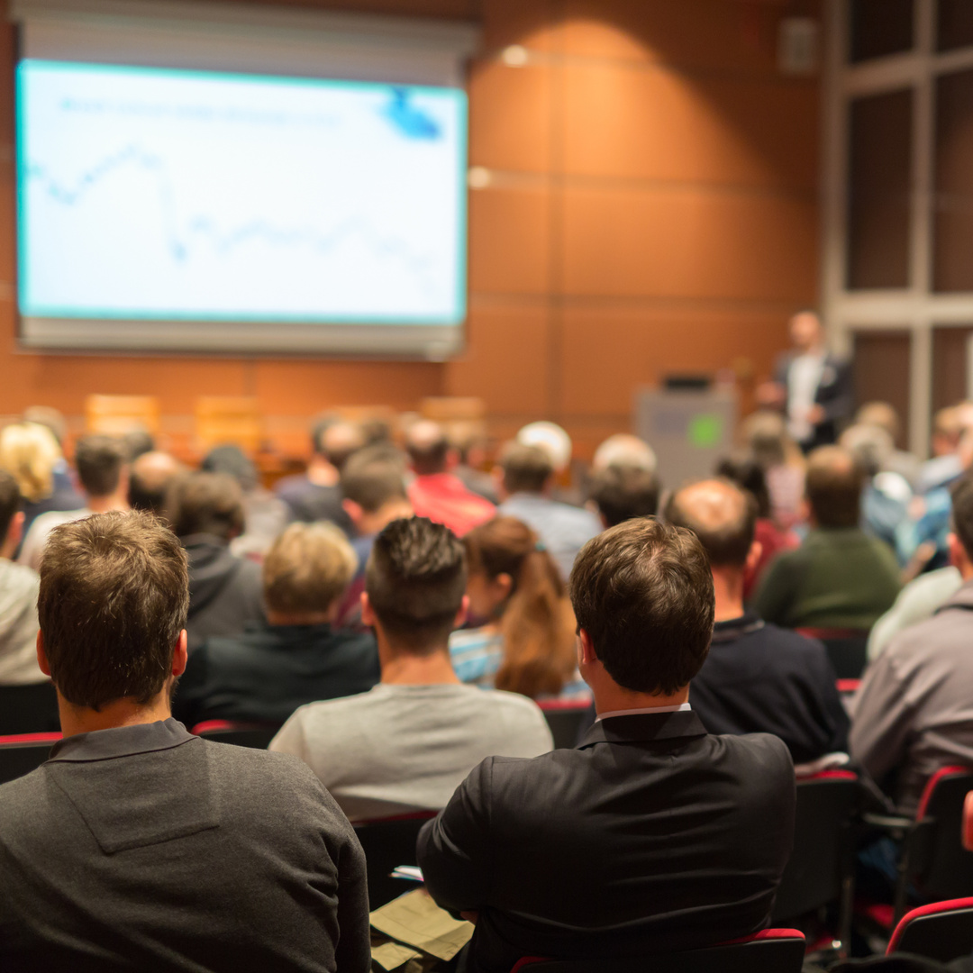 Audience in Lecture Hall on Scientific Conference